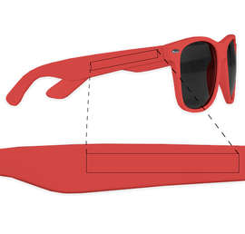 Matte Malibu Sunglasses - Color: Red