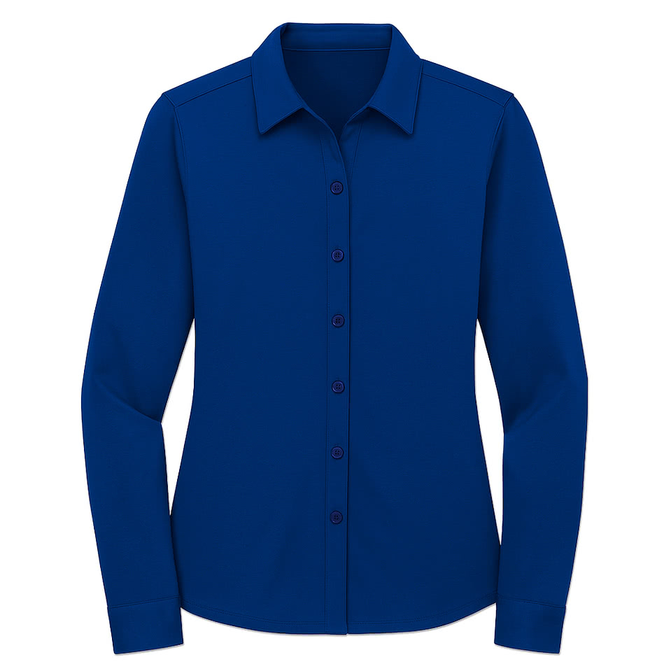 Blue Generation Women's BLU-X-DRI Stretch Long Sleeve Woven Shirt