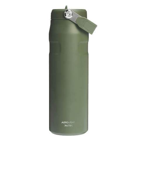 Stanley Laser Engraved 24 oz. IceFlow Aerolight Flip Straw Water Bottle in Dried Pine