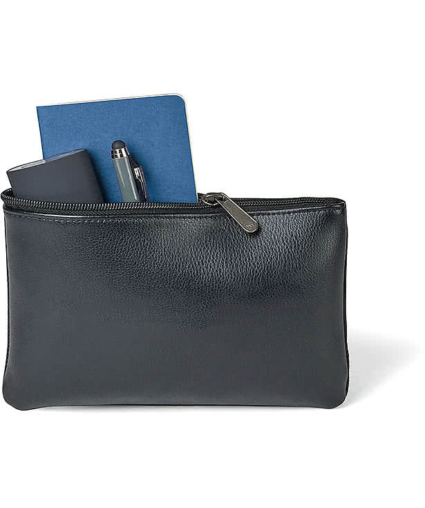 Travis & Wells Leather Zippered Pouch