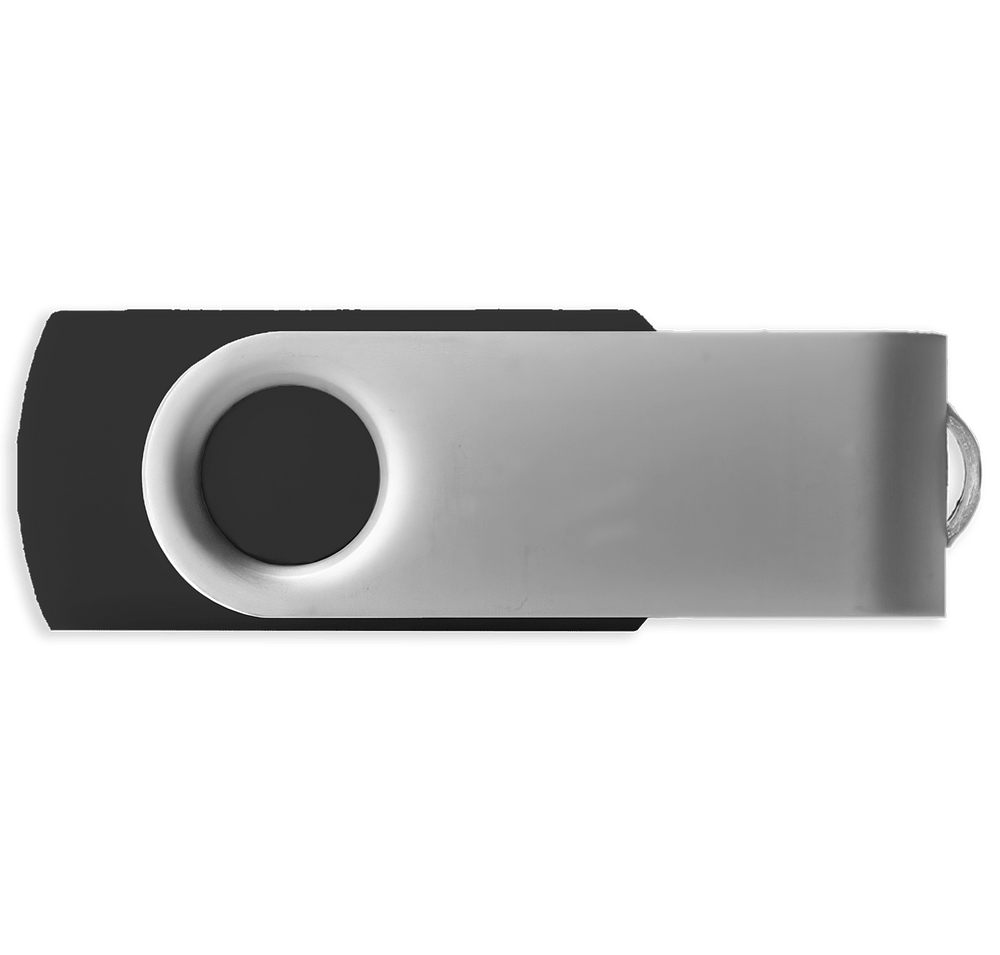 Full Color Silver Swivel USB Flash Drive 32GB-default