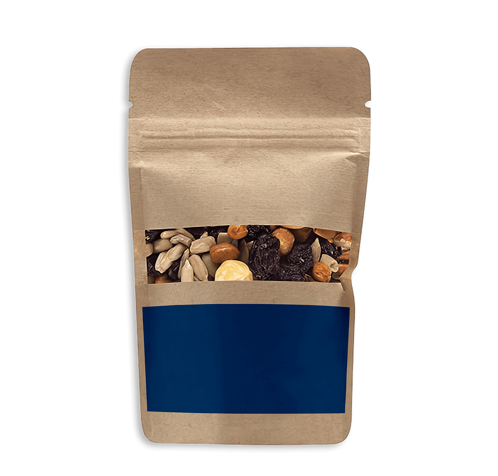 Full Color Kraft Resealable Snack Bag with Trail Mix-default