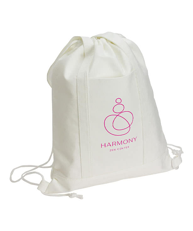 Full Color Sloop Recycled Canvas Drawstring Bag