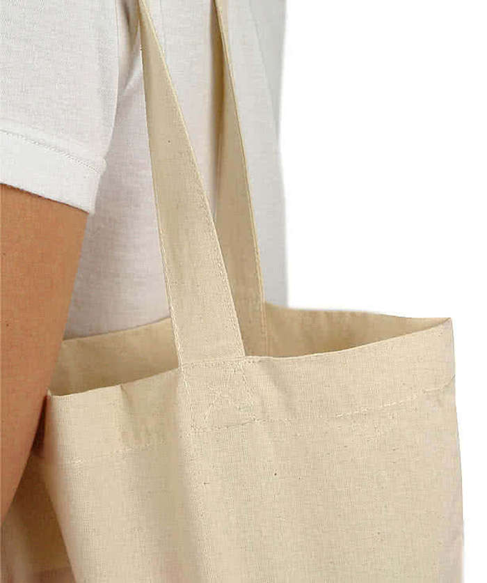 Large Custom Cotton Tote Bag with Logo No Minimum