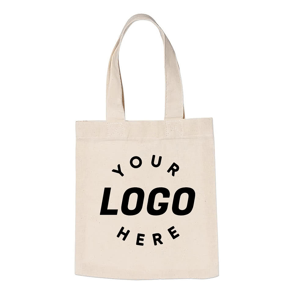 Small Lightweight Cotton Canvas Tote Bag