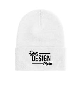 Port & Company Cuff Beanie - Color: White