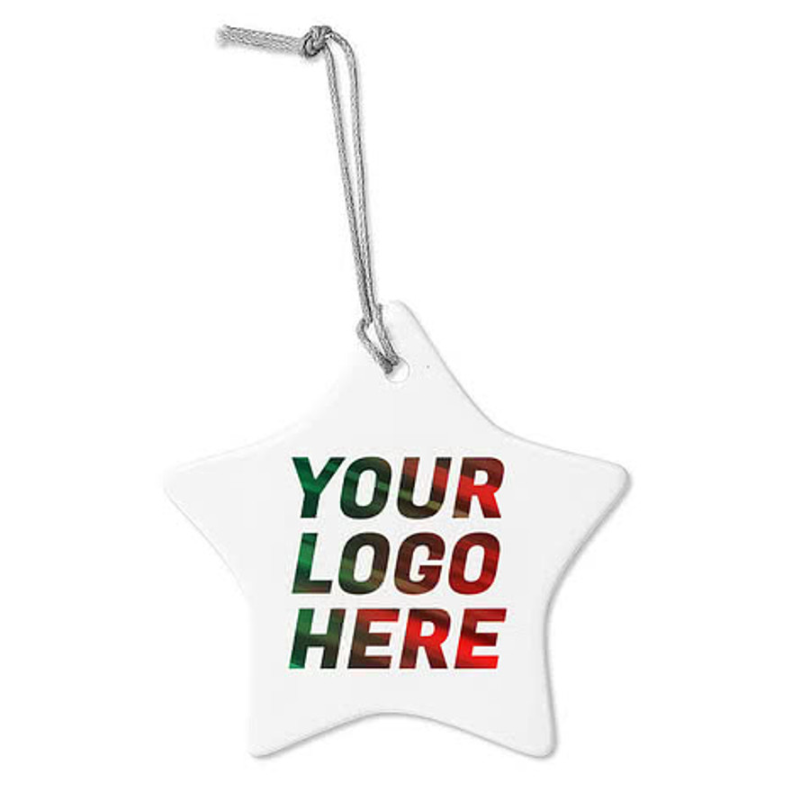 Star Ceramic Ornament in White