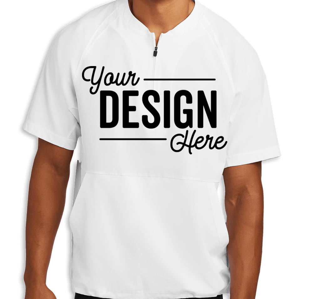 Custom Sport-Tek Repeat Half Zip Short Sleeve Baseball Jacket