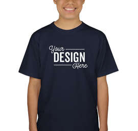Canada - Gildan Youth 100% Cotton T-shirt - Color: Navy