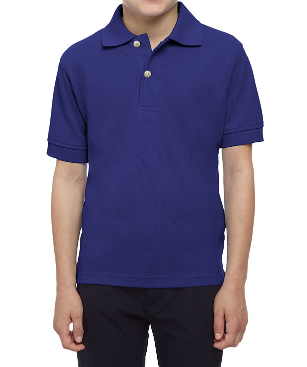 Blue Generation Youth Soft Touch Pique Polo - Embroidered