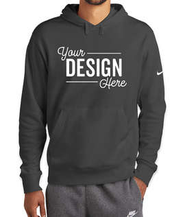Nike Club Fleece Sleeve Swoosh Pullover Hoodie - Color: Anthracite