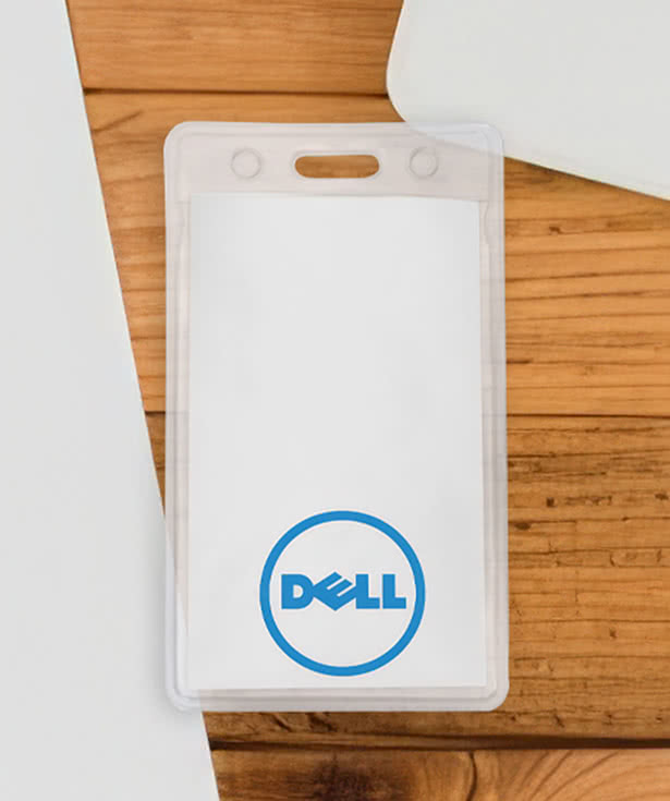 2" x 3.62" Vertical Vinyl Badge Pouch