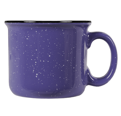 Laser Engraved 14 oz. Ceramic Camper Mug in Purple