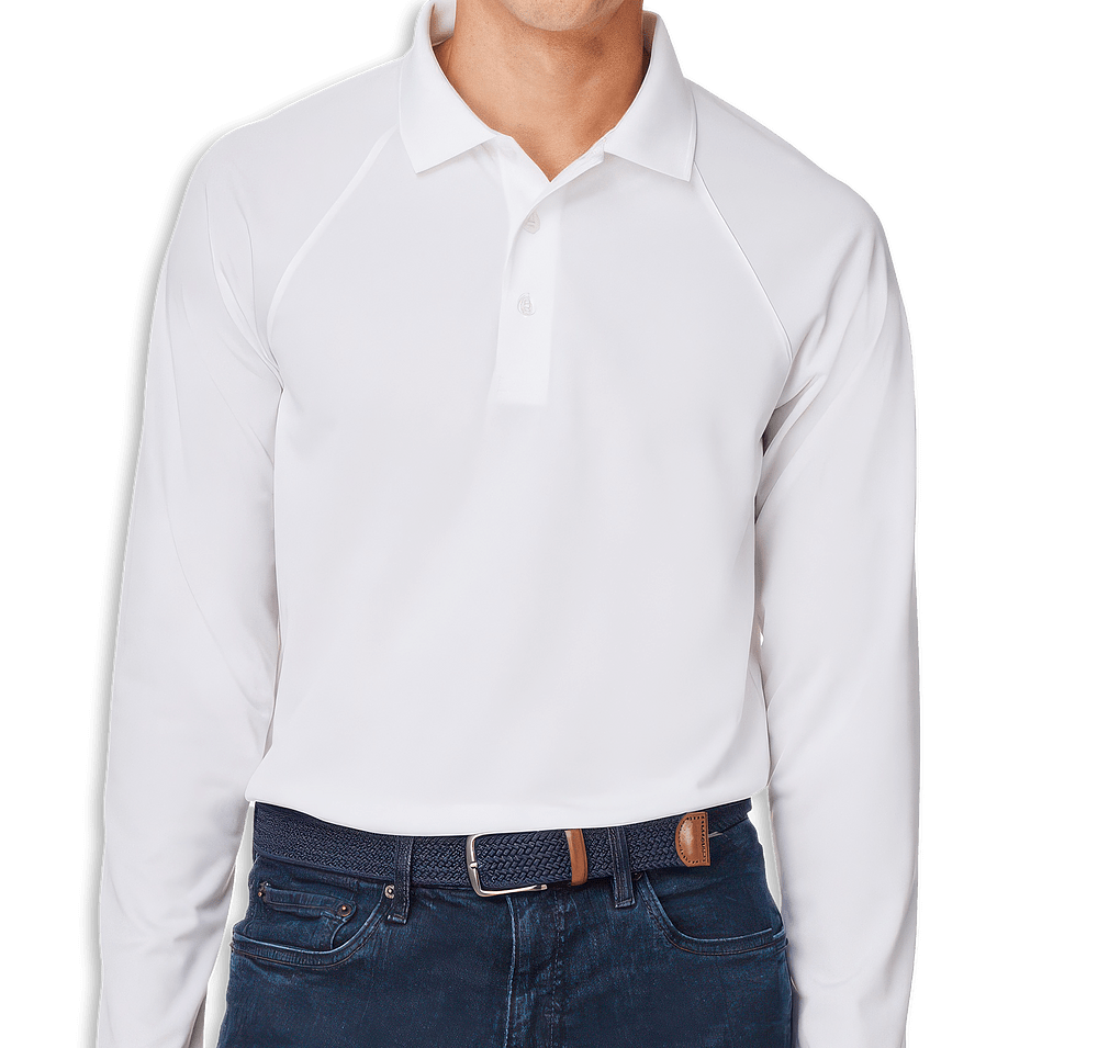 Harriton Charge Snag & Soil Protect Long Sleeve Performance Polo - Printed-default