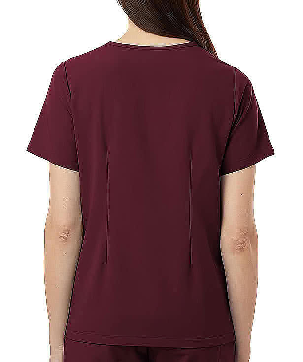 Jaanuu Women's Rhena Essential One-Pocket V-Neck Scrub Top - Printed