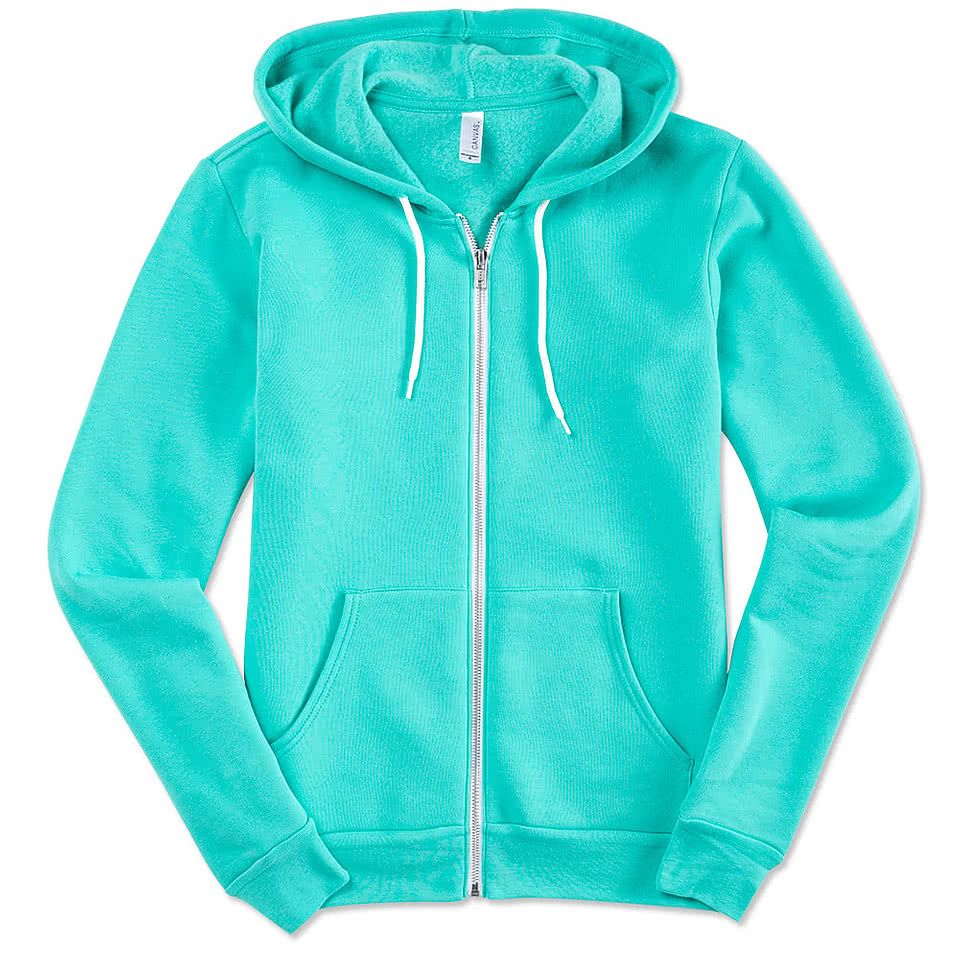 Embroidered Bella + Canvas Ultra Soft Zip Hoodie