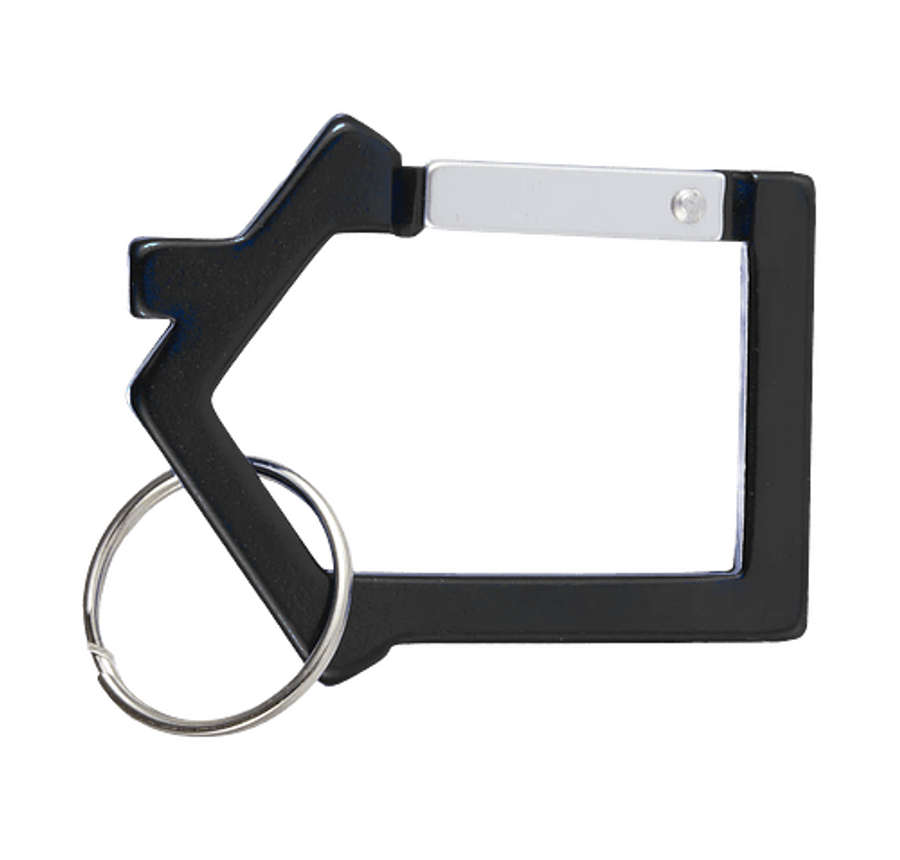 House Carabiner Keychain in Black