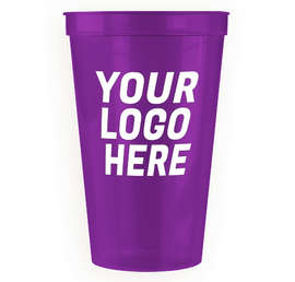 22 oz. Plastic Stadium Cup - Color: Translucent Purple