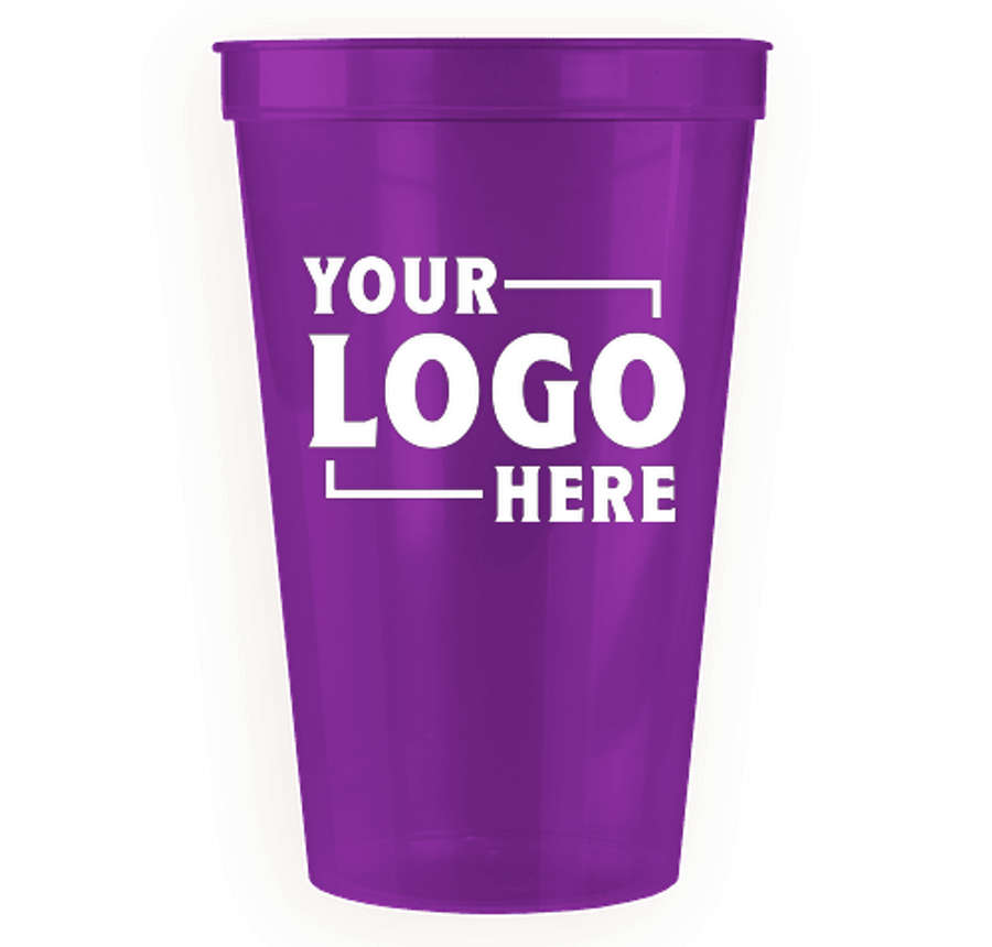 22 oz. Plastic Stadium Cup in Translucent Purple