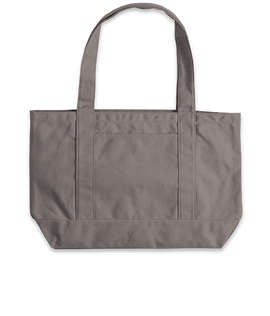 Large Midweight Gusseted Pigment Dyed Boat Tote Bag - Color: Grey