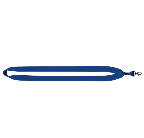 3/4" Cotton Lanyard with Black Metal Lobster Claw in Electric Blue