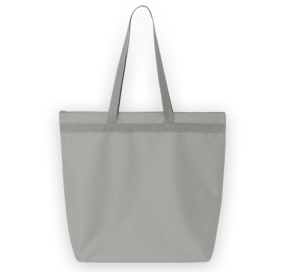 Large Recycled Poly Zippered Tote Bag-default