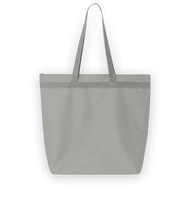 Large Recycled Poly Zippered Tote Bag - Color: Grey