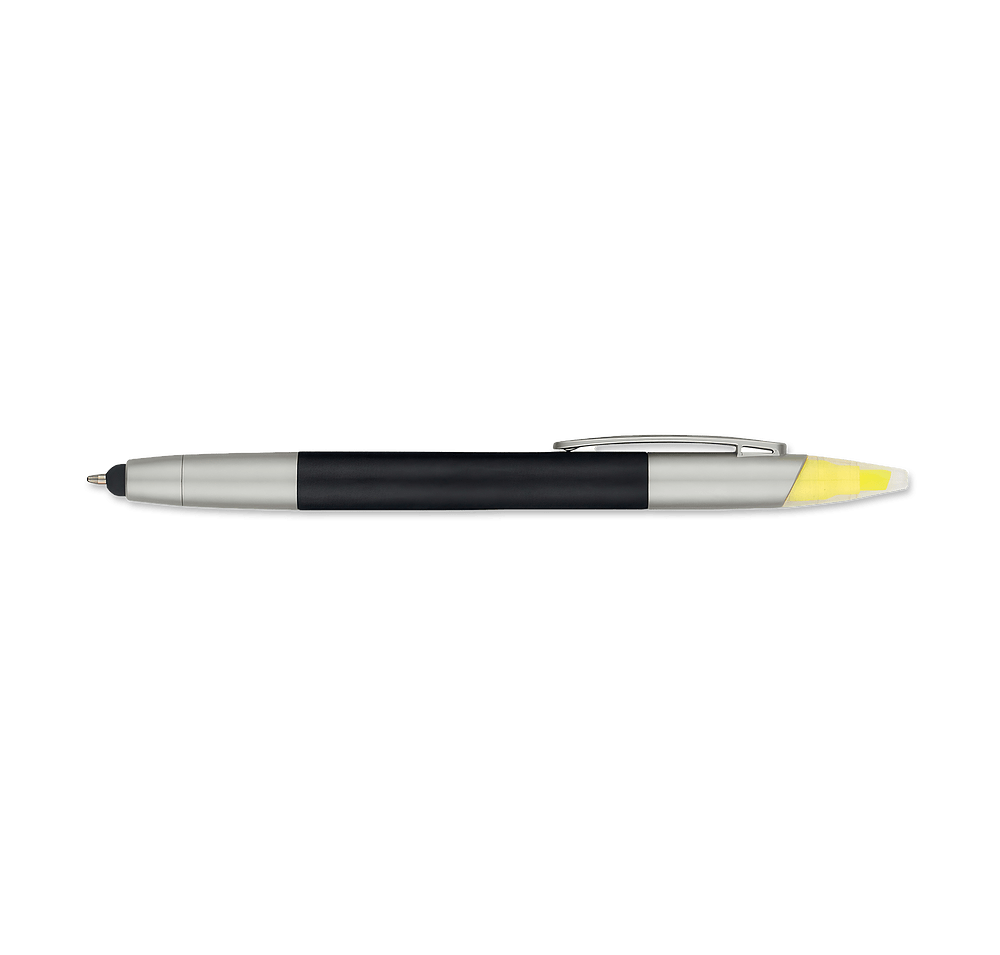 3-in-1 Highlighter and Stylus Pen (black ink)-default