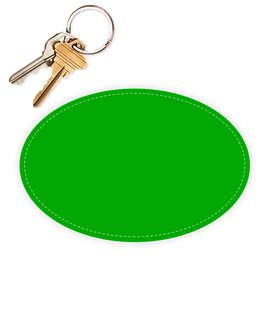 6 in. x 4 in. Oval Bumper Sticker - Color: Green