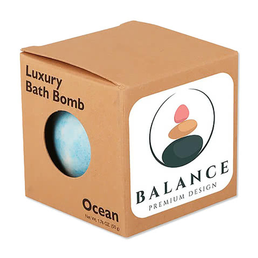 Full Color Luxury Bath Bomb in Purple / White With Lavender