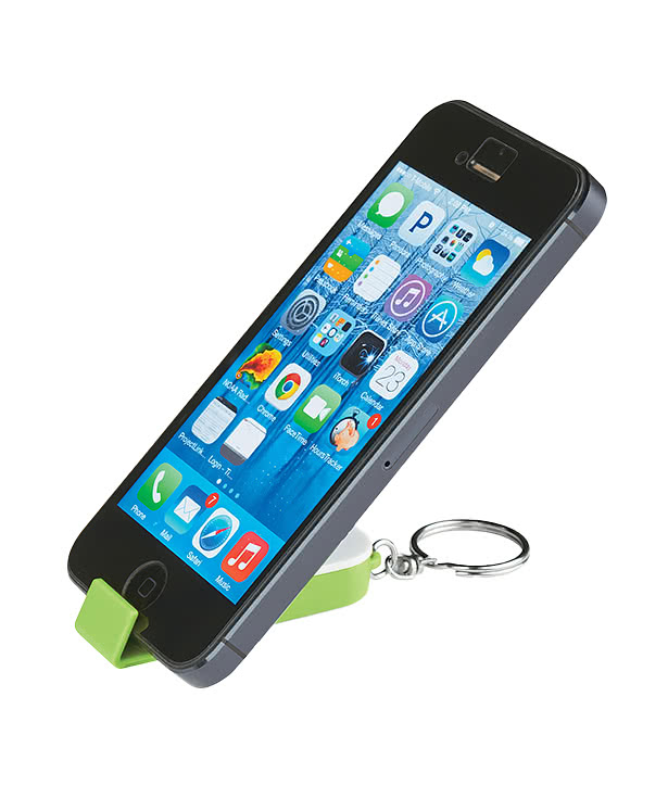 Phone Stand and Screen Cleaner Combo Keychain