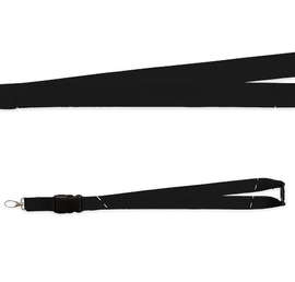 Breakaway Lanyard with Metal Swivel Hook - Color: Black