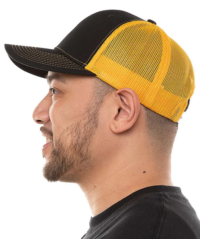 Port Authority Snapback Trucker Hat - Rectangle Patch - Embroidered