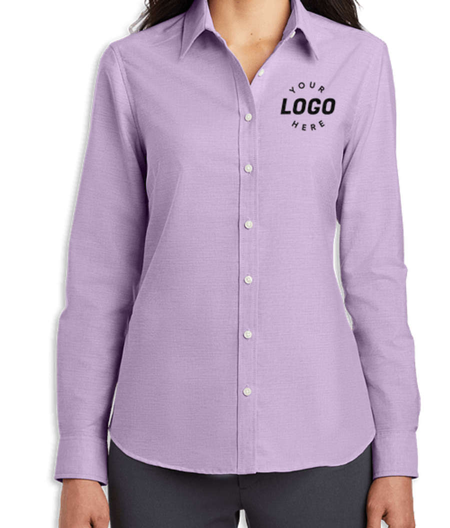 Port Authority Women's SuperPro Oxford Dress Shirt in Soft Purple