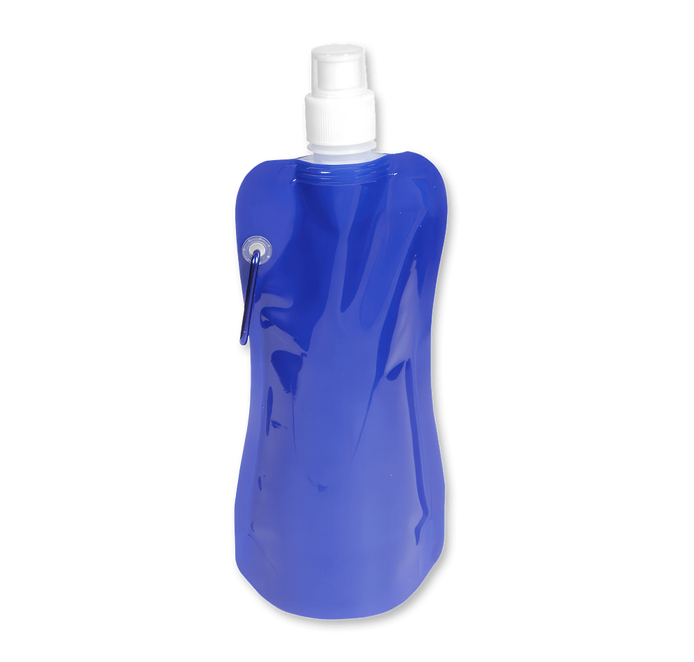 16 oz. Flex Foldable Recycled Water Bottle with Carabiner-default