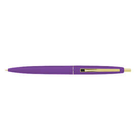 Clic Gold Trim Ballpoint Pen (blue ink) - Color: Purple
