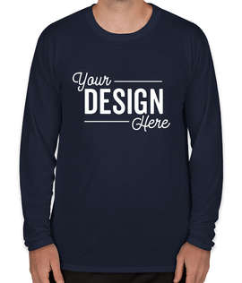 Gildan Soft Jersey Long Sleeve Performance Shirt - Color: Navy