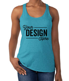 Next Level Women's Tri-Blend Racerback Tank - Color: Vintage Turquoise