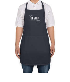 Port Authority Stain Release Full Length Apron - Screen Printed - Color: Navy
