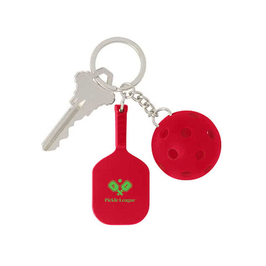 Pickleball & Paddle Keychain in ROYAL