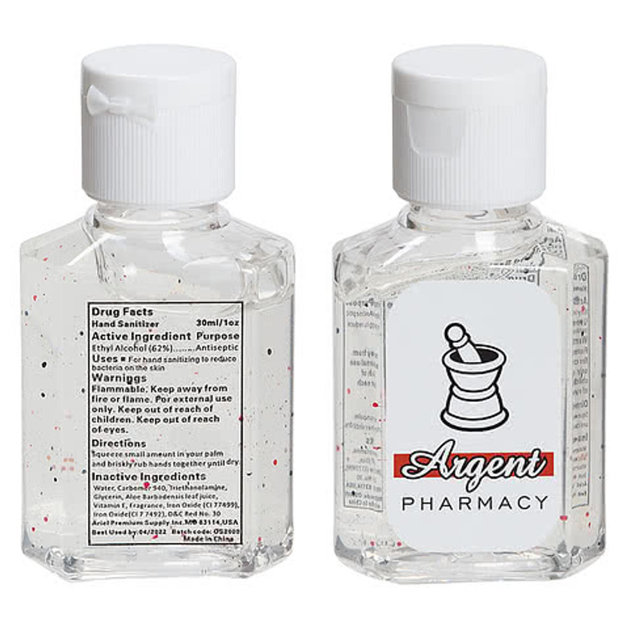 Full Color 1 oz. Moisture Bead Hand Sanitizer in Clear