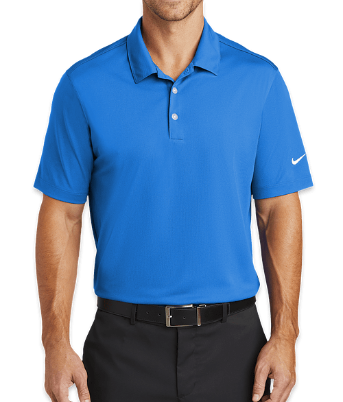 Nike Dri-FIT Vertical Mesh Performance Polo - Printed in Brisk Blue 