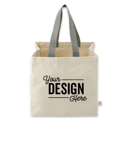 Small Recycled Cotton Canvas Shopper Tote Bag - Natural