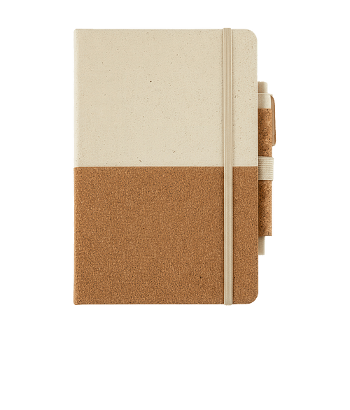 GrassField Cork Recycled Notebook with Pen in Natural