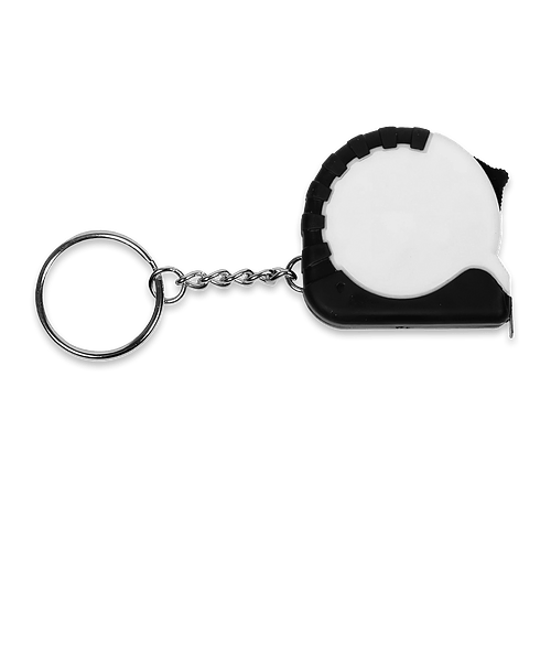 Mini Grip Tape Measure Keychain in White