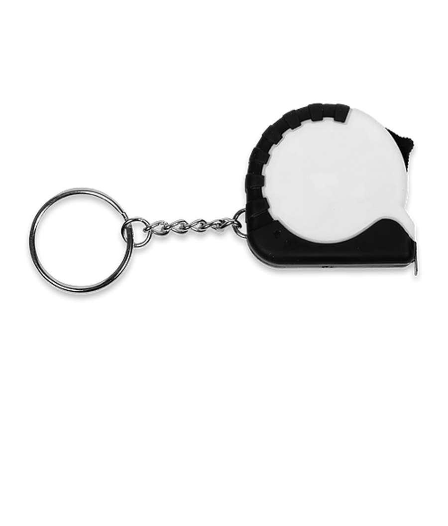 Mini Grip Tape Measure Keychain in White