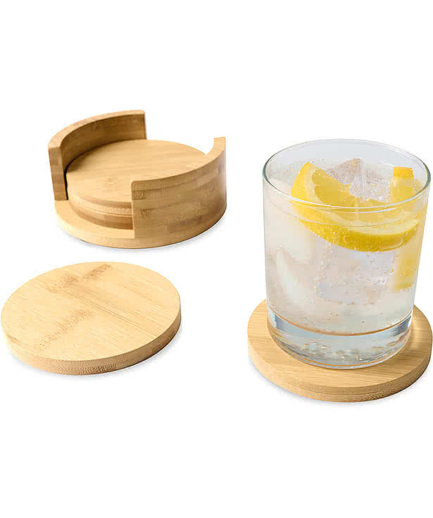 Bamboo Coaster Set