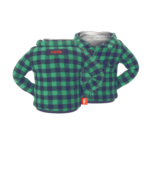 The Feller Can Cooler, By Puffin Drinkwear in Green, Black