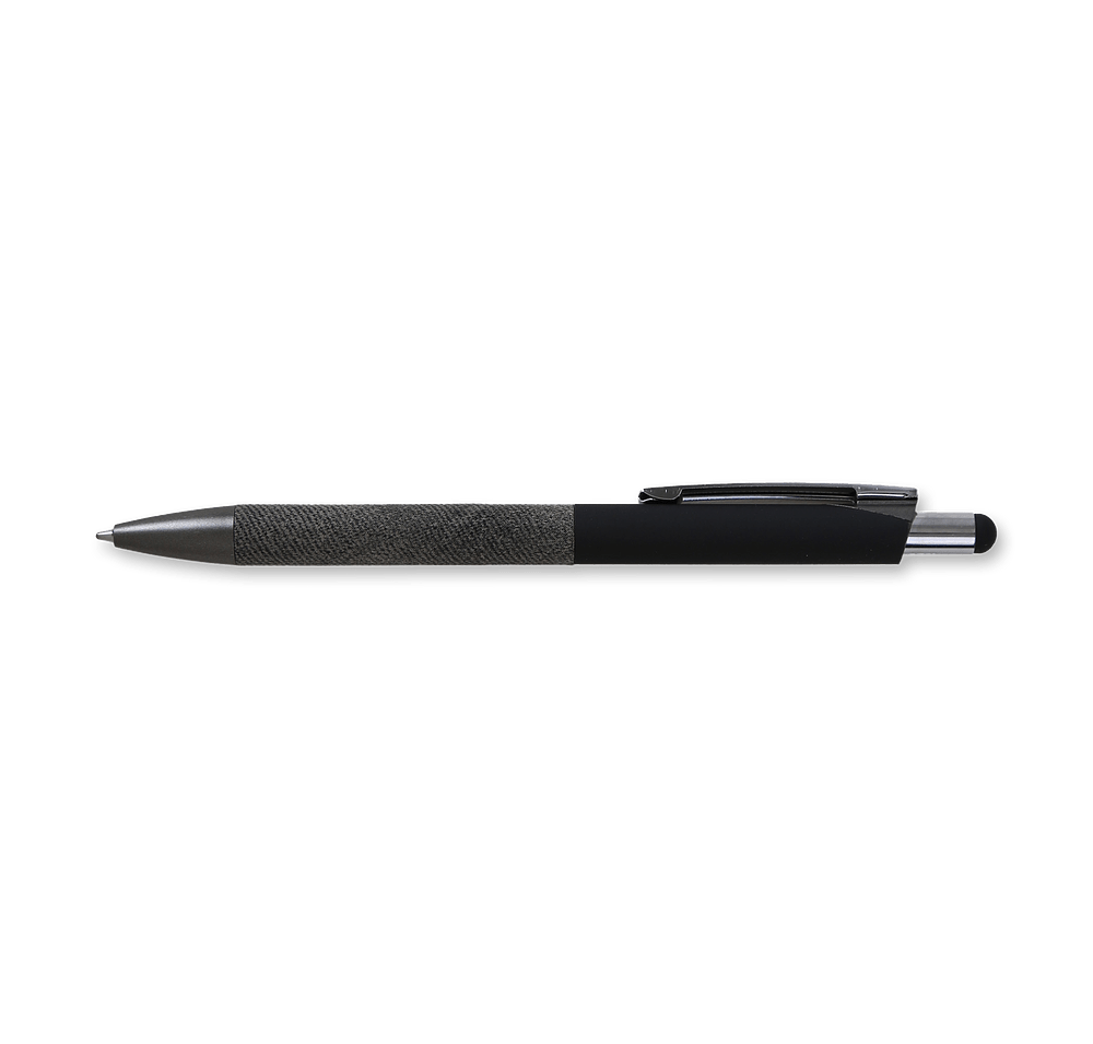 Laser Engraved Ecometal Denim Stylus Pen (black ink)-default