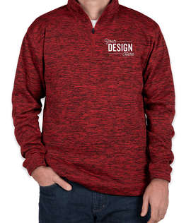 J. America Cosmic Quarter Zip Performance Pullover - Color: Red Fleck